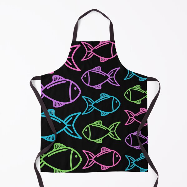 Item preview, Colorful fish pattern - black background designed and sold by jechaiyells.
