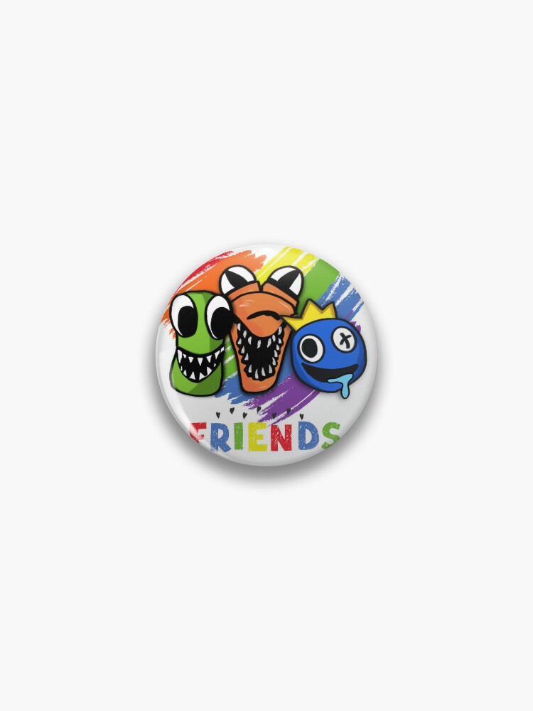 Orange Rainbow Friends Pin