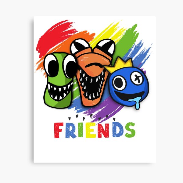 Blue Baby Rainbow friends | Canvas Print