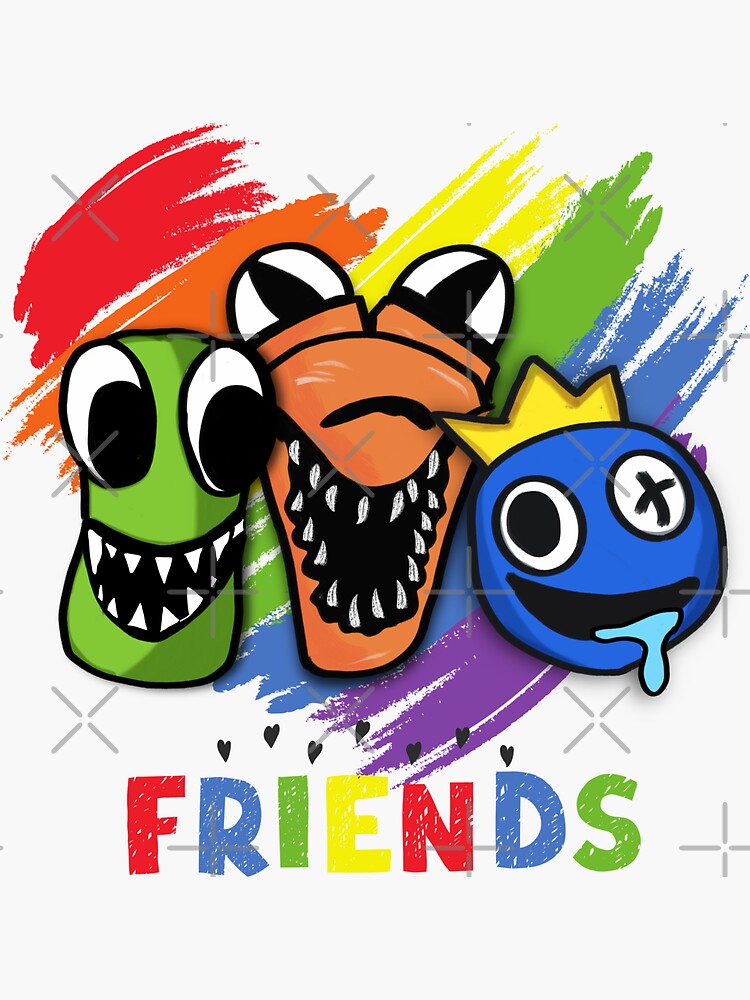 Orange Rainbow Friend Sticker for Sale by TheBullishRhino