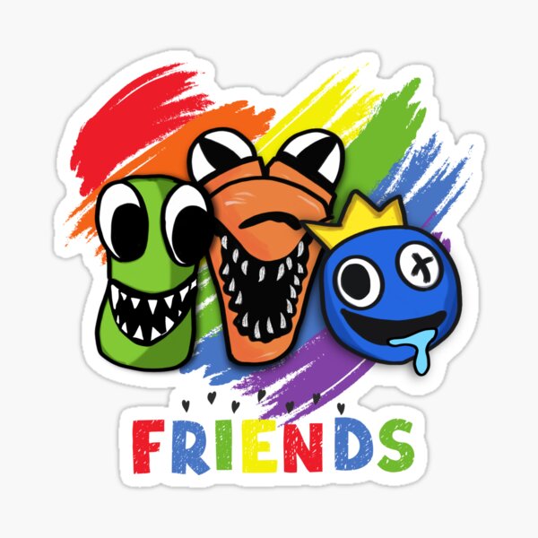 Blue Rainbow friends sticker Sticker by SebasthianStore