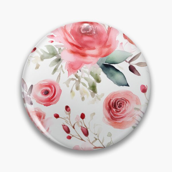 Item preview, Watercolor pattern flower roses designed and sold by PolarInk.