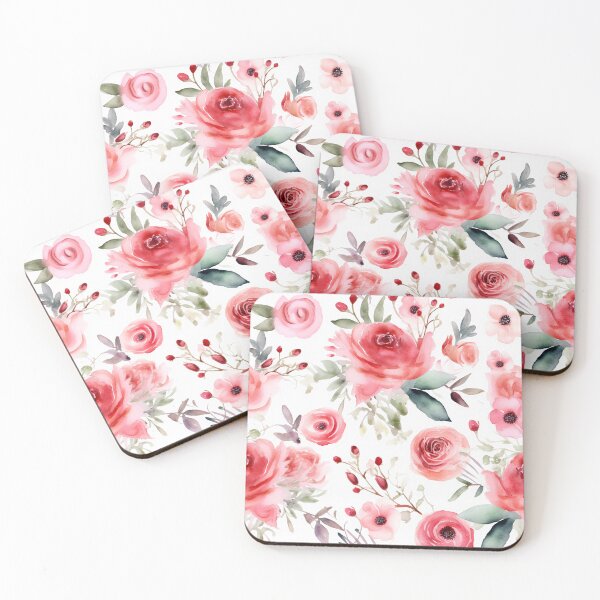 Item preview, Watercolor pattern flower roses designed and sold by PolarInk.