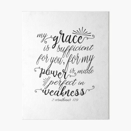 Vista previa del artículo con la obra «Mi gracia es suficiente para ti - 2 Corintios 2: 9», diseñado y vendido por JarsofGrace.