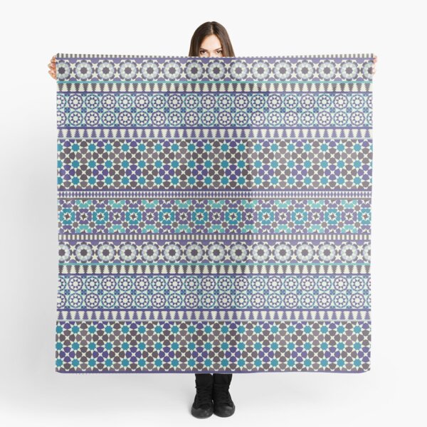 Item preview, Alhambra Tessellations - Turquoise, Violet and grey on white by Cecca Designs designed and sold by Cecca-Designs.