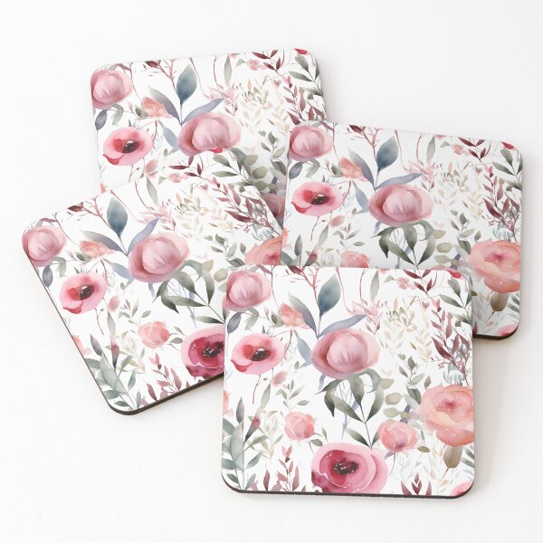 Item preview, Watercolor flower pattern seamless designed and sold by PolarInk.