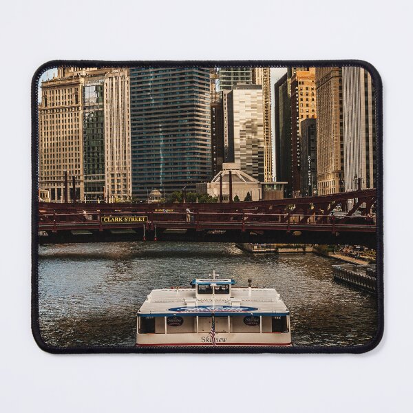 Item preview, Water Taxi Passing Under Bridge Before Chicago Skyline designed and sold by Bill Slader.