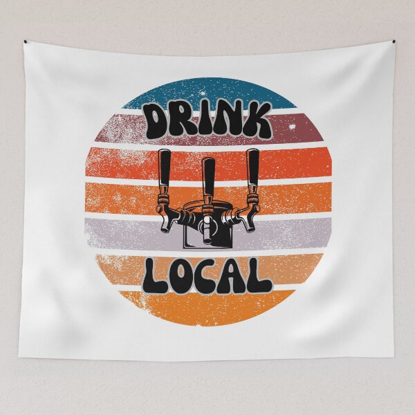 Item preview, Retro Drink Local Design designed and sold by BrinaandPops.