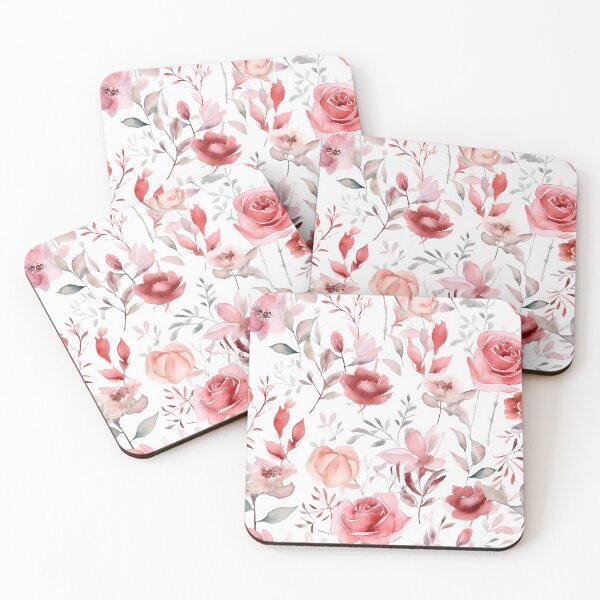 Item preview, Watercolor flowers red designed and sold by PolarInk.