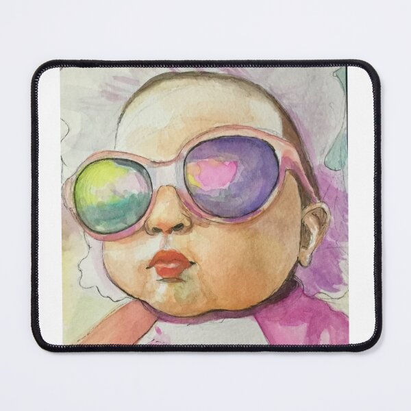 Item preview, Fashionable Pouty Baby watercolor art [portrait art designed and sold by nidimar.