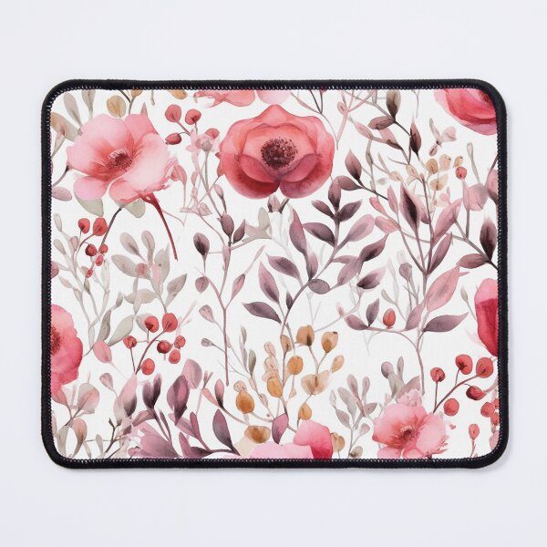 Item preview, flower watercolor red pattern seamless  designed and sold by PolarInk.