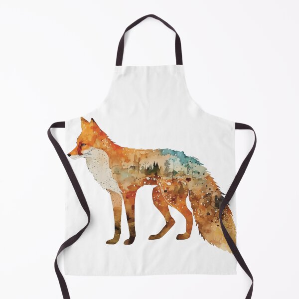 Item preview, A Fox Overlaid with Bohemian Forest Scene in Watercolor - Boho Animals designed and sold by GVRDesign.