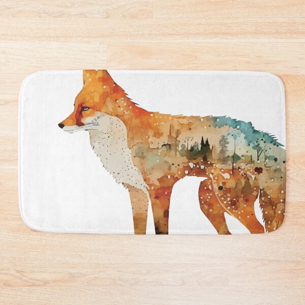 Item preview, A Fox Overlaid with Bohemian Forest Scene in Watercolor - Boho Animals designed and sold by GVRDesign.