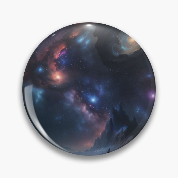 Item preview, galaxy stars in a nebula with galaxies inside it mixed with earth mountains designed and sold by PosterPalace.