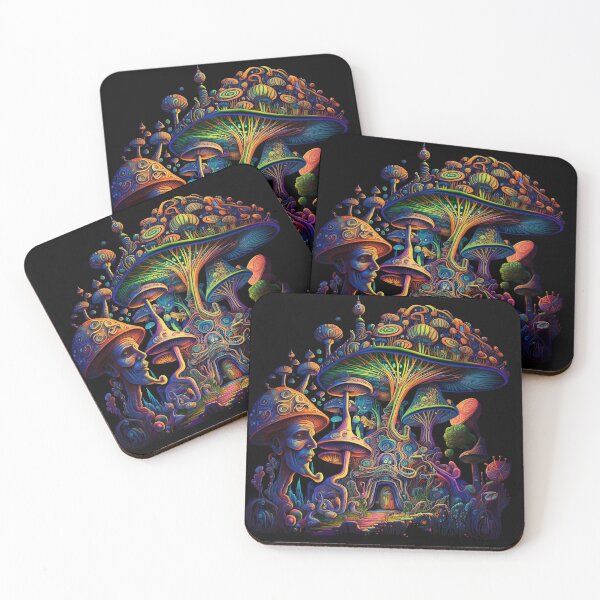 Item preview, Psychedelic Shroom Elves House designed and sold by VibrantView.