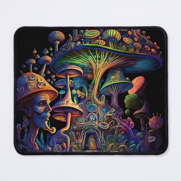Item preview, Psychedelic Shroom Elves House designed and sold by VibrantView.