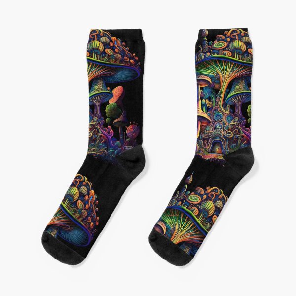 Item preview, Psychedelic Shroom Elves House designed and sold by VibrantView.