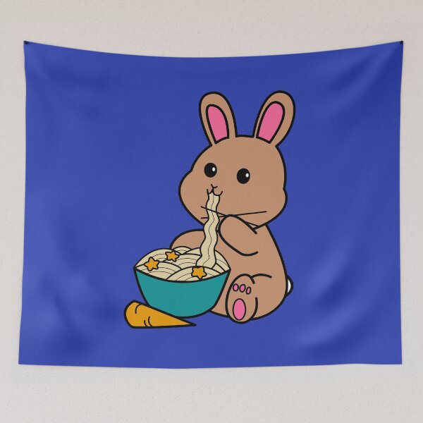 Item preview, Chibi Bunny Eating Ramen 2.0 designed and sold by Elizabeth's Music & Arts.
