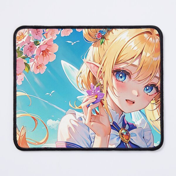 Item preview, Cute Anime Fairy Elf Girl Holding Flower designed and sold by ViridianSonder.