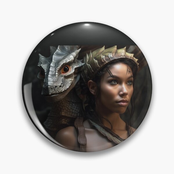 Artikelvorschau, Rainforest dwelling girl with her Dragon entworfen und verkauft von PTiger.