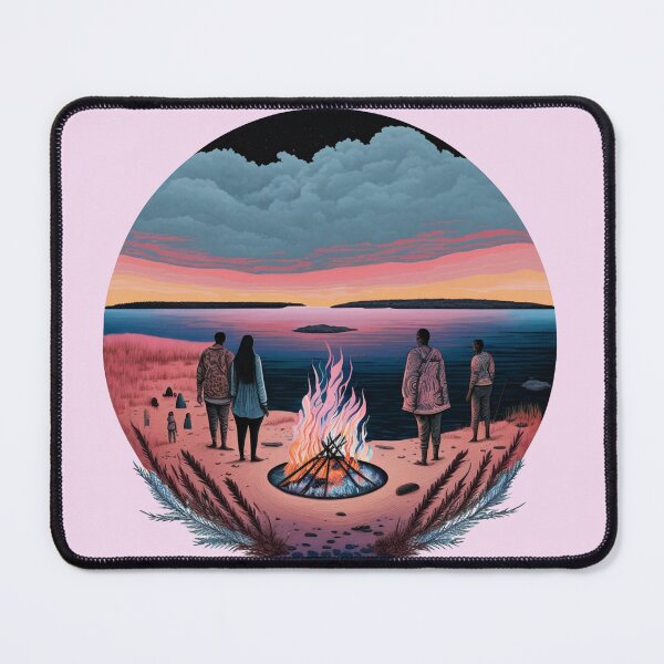 Item preview, Sunrise near a bonfire  designed and sold by Stanislav Pohaichuk.