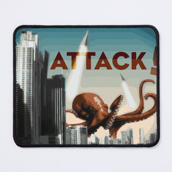 Item preview, kraken Attacks Futuristic City designed and sold by EndFlight.
