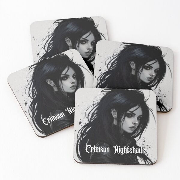 Item preview, Crimson Nightshade gothic rock band icon painting designed and sold by Nickyvb.