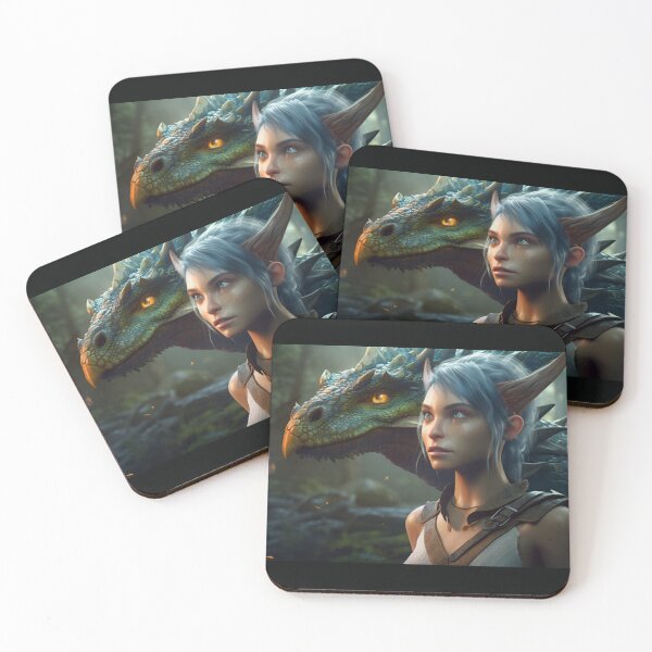 Item preview, Horned Girl with her Dragon designed and sold by PTiger.
