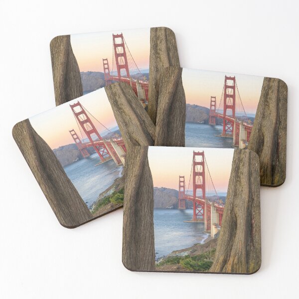 Item preview, Golden Gate Bridge framed by Cypress Trees designed and sold by yhelfman.