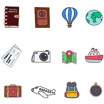 Travel Pack Sticker for Sale by StickersGalores