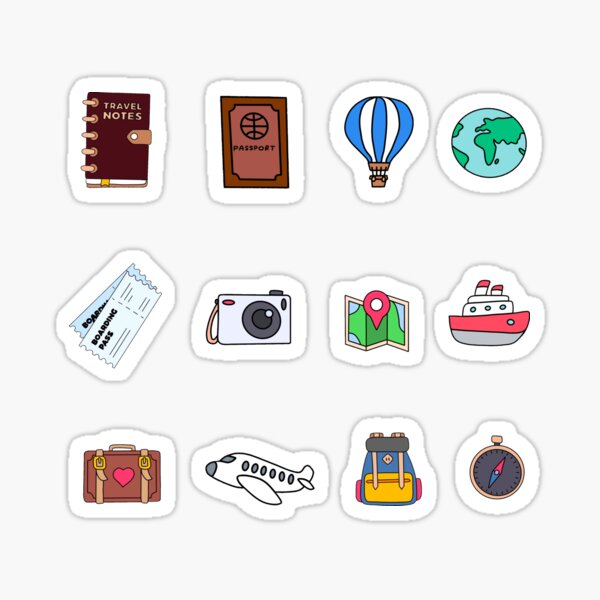 Travel Pack Sticker for Sale by StickersGalores