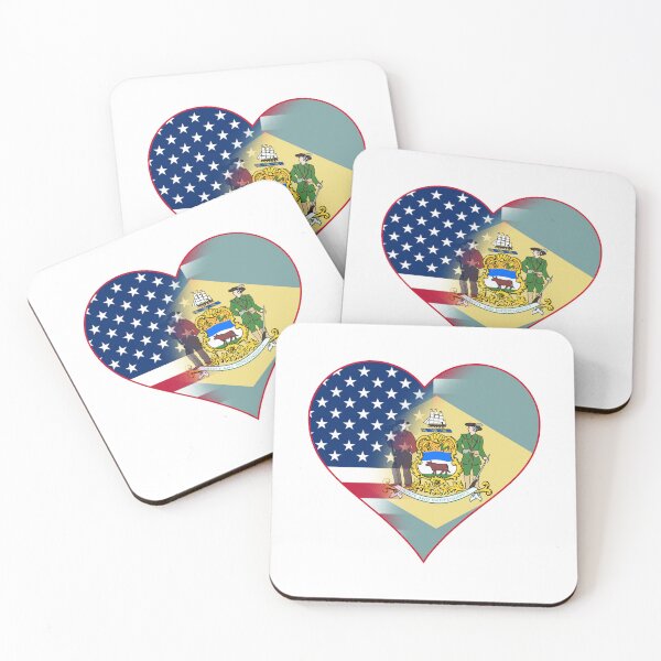 Item preview, State of Delaware Flag and American Flag Fusion Design designed and sold by Gsallicat.
