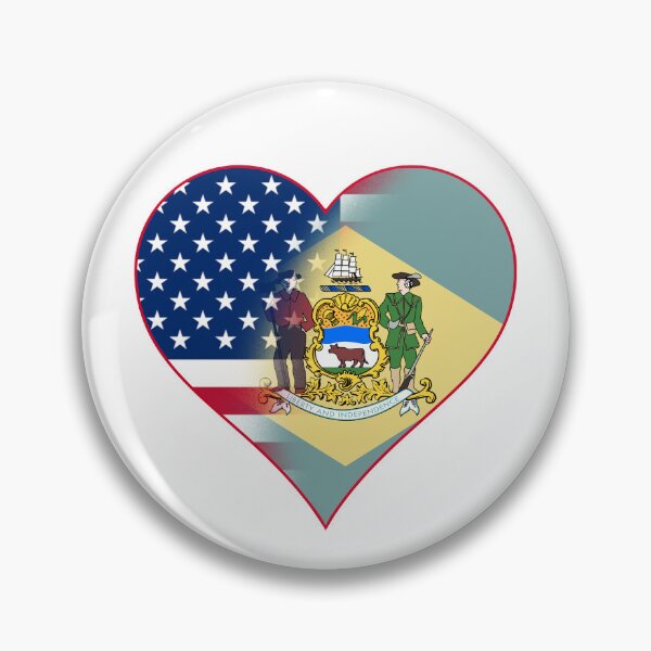 Item preview, State of Delaware Flag and American Flag Fusion Design designed and sold by Gsallicat.