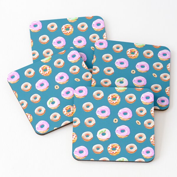 Item preview, Variety Donuts on Teal - All Over Print Design designed and sold by ArtistsQuest.