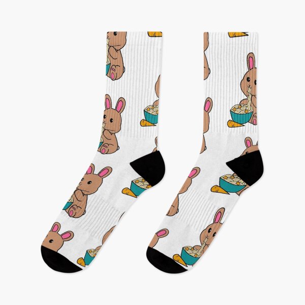 Item preview, Chibi Bunny Eating Ramen 2.0 white designed and sold by Elizabeth's Music & Arts.