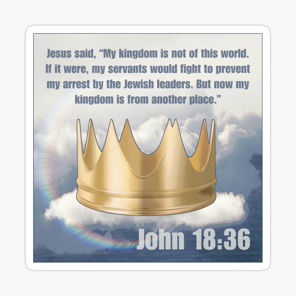 John 18:36 My Kingdom Is Not Of This World (blue)