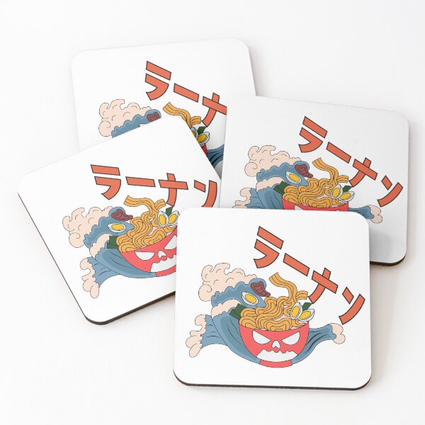 Item preview, Kanagawa Waves and angry bowl of ramen designed and sold by arwaIB.