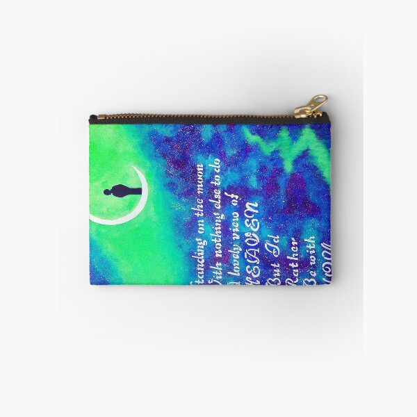 Item preview, Standing on the Moon - Heaven Quote Galaxy Art Nature Painting designed and sold by Cryptic Charm Art.
