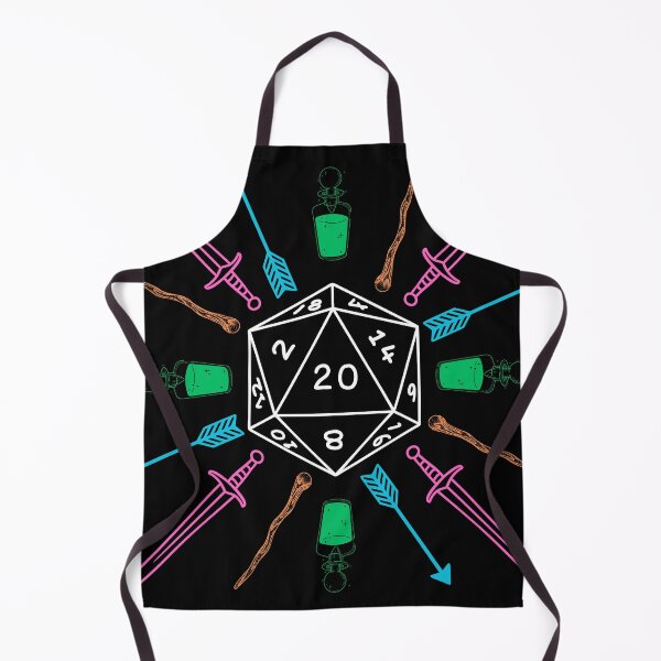 Item preview, D20 & weapons - black blackground designed and sold by jechaiyells.