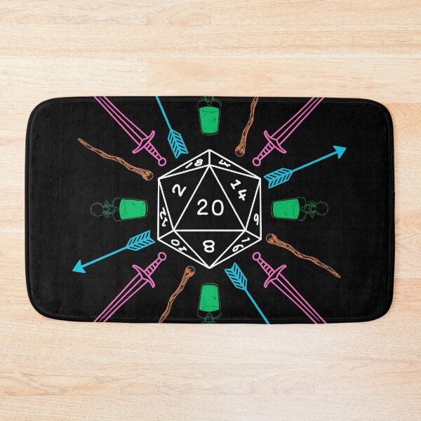Item preview, D20 & weapons - black blackground  designed and sold by jechaiyells.