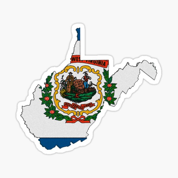 Item preview, West Virginia Map With West Virginia State Flag designed and sold by Havocgirl.