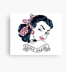Never Again Tattoo Canvas Print