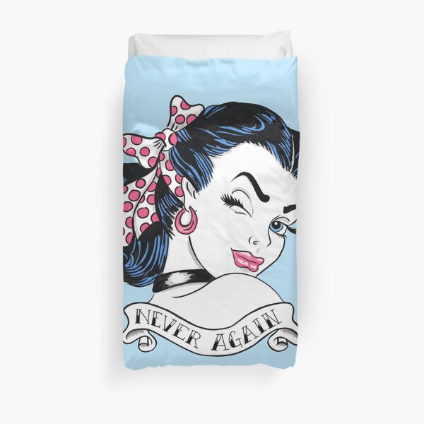 Never Again Tattoo Duvet Cover