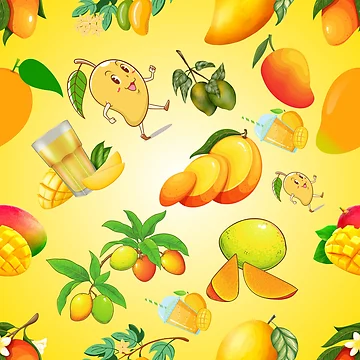 Artwork thumbnail, Mango seamless Pattern by AiPatternLy
