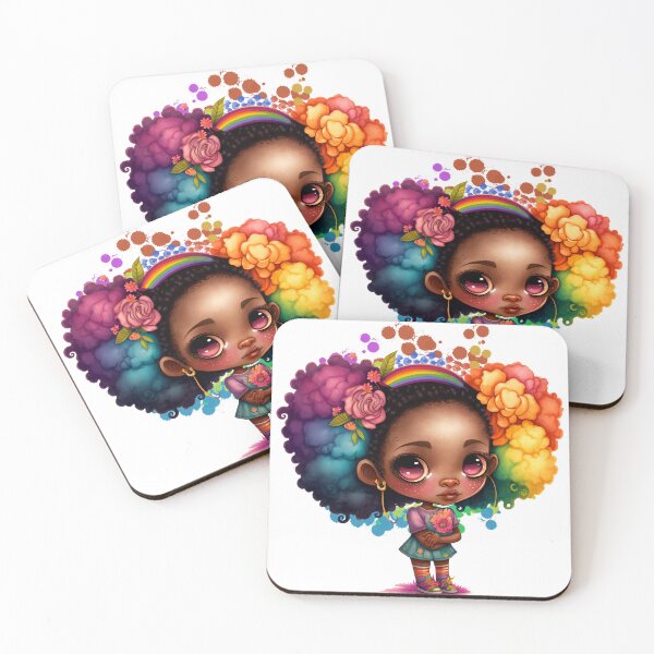 Item preview, Black Girl Rainbow art, Melanin, Black girl magic, Little black girl designed and sold by BaddiefulLotus.