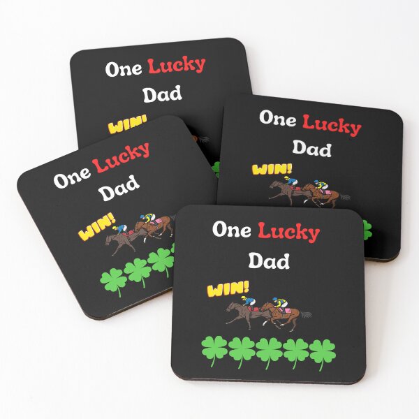 Item preview, Horse racing dad funny lucky dad race track watch horse racing four leaf clover designed and sold by Artstastic.
