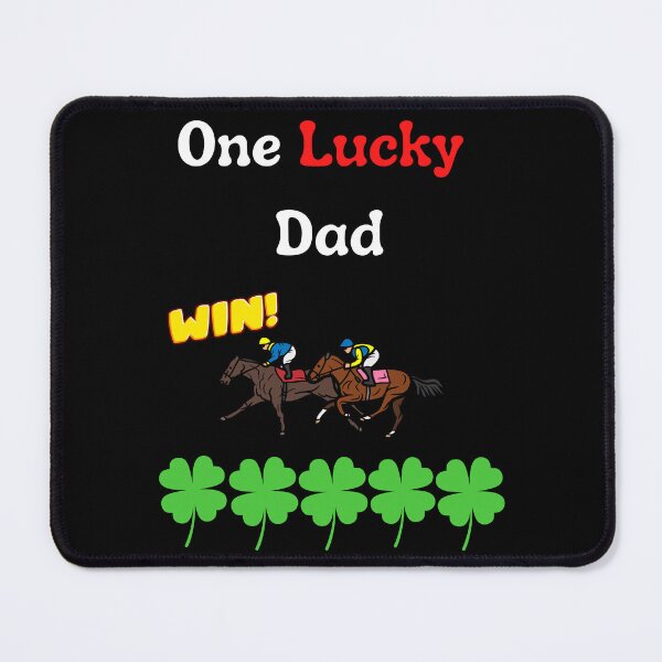Item preview, Horse racing dad funny lucky dad race track watch horse racing four leaf clover designed and sold by Artstastic.