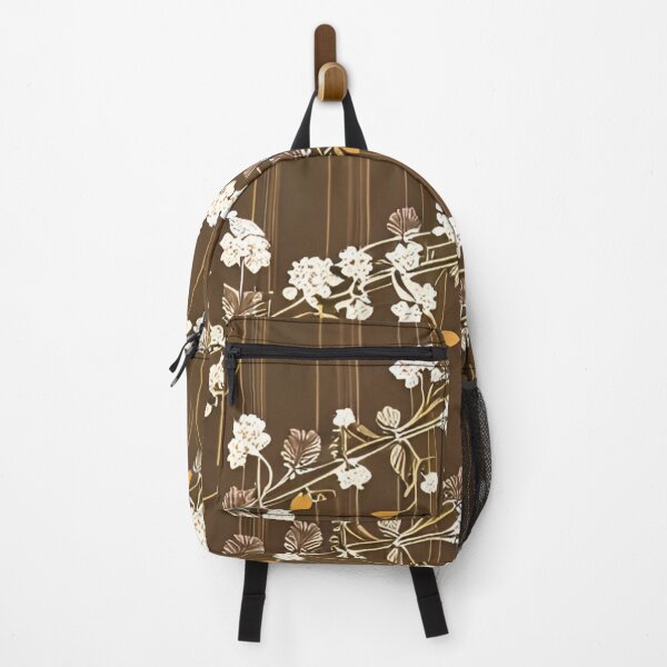 Item preview, Vine Blossoms Across a Coffee Brown Background designed and sold by rowanlafolle.