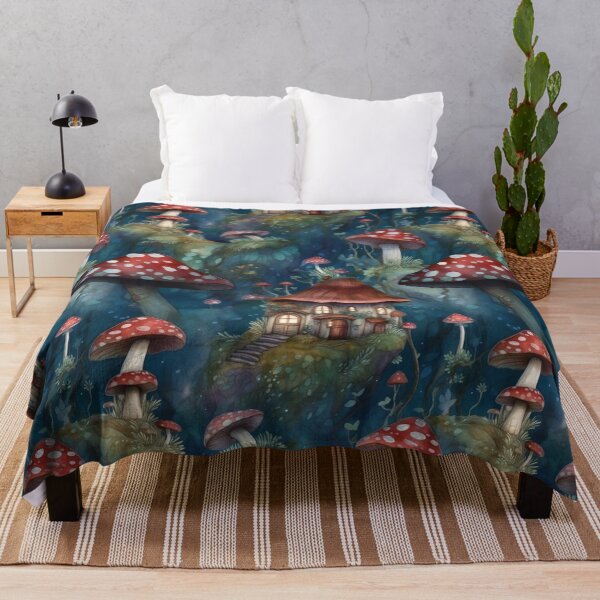 Item preview, Magic Watercolor Mushroom Fairy Forest designed and sold by EarthyTones.