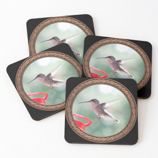 Item preview, Ruby-Throated Hummingbird Photography in Celtic Circle Frame 6 designed and sold by Swabcraft.